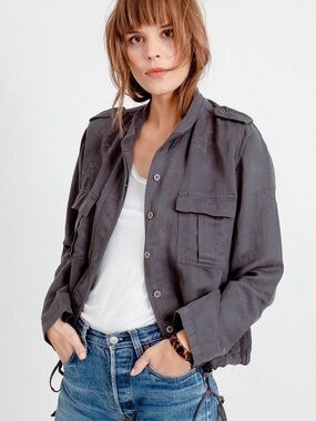 RAILS Rowen Jacket Dark Grey With Star Embroidery